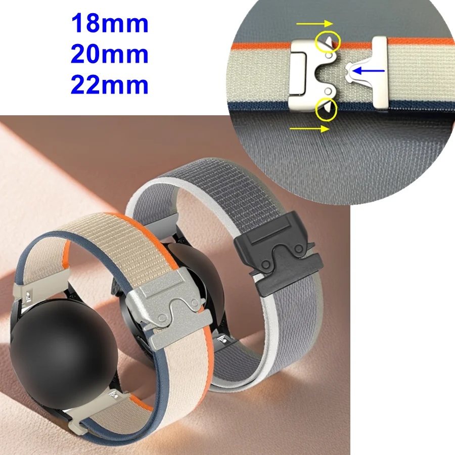 18/20/22mm Universal Trail Loop for Samsung Watch Band Parachute buckle Nylon Strap for Huawei Watch/Garmin Watch/Amazfit Watch
18/20/22mm Universal Trail Loop for Samsung Watch Band Parachute buckle Nylon Strap for Huawei Watch/Garmin Watch/Amazfit Watch