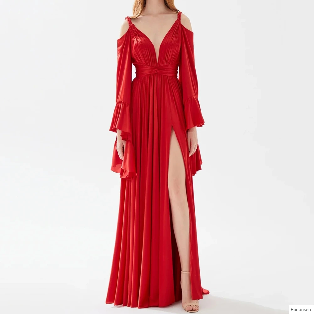 Mermaid Women's Evening Dresses Floor-length V-neck Sleeveless Prom Gown Fsahion Pleat Ruched Simple Draped Customized Gowns
Mermaid Women's Evening Dresses Floor-length V-neck Sleeveless Prom Gown Fsahion Pleat Ruched Simple Draped Customized Gowns