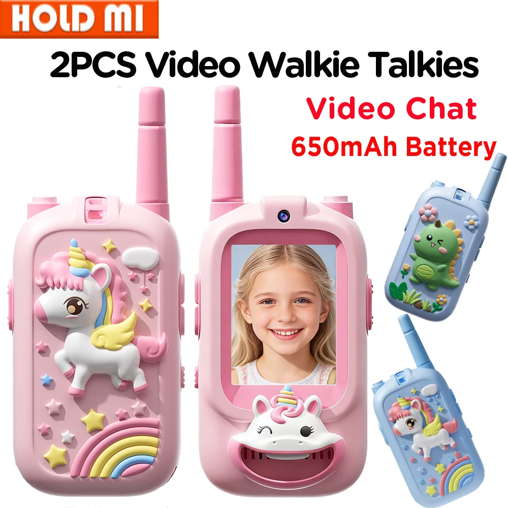 Cute Video Walkie Talkie Kids Video Chat 2" HD Screen USB-C Rechargeable One-Click HD Call Intercom Children Boys Girls Gifts
Cute Video Walkie Talkie Kids Video Chat 2" HD Screen USB-C Rechargeable One-Click HD Call Intercom Children Boys Girls Gifts