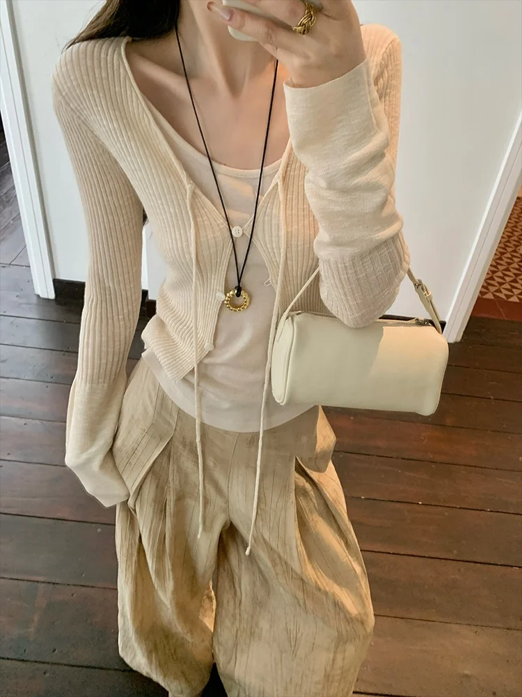 Легкий вязаный кардиган Bla Bean Humming Light Mist с цветочным узором для раннего лета, женский, тонкий, с поясом, для защиты от солнца и кондиционирования воздуха
Легкий вязаный кардиган Bla Bean Humming Light Mist с цветочным узором для раннего лета, женский, тонкий, с поясом, для защиты от солнца и кондиционирования воздуха