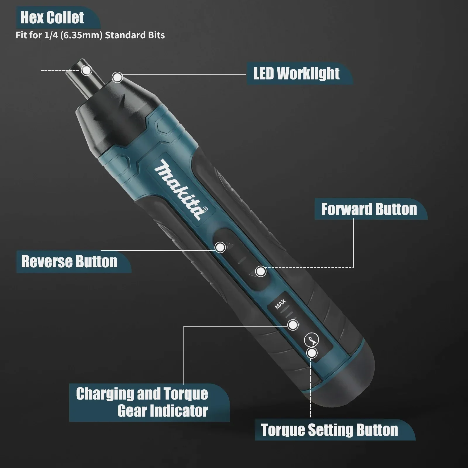 Makita Cordless Electric Screwdriver 1300mah Rechargeable Adjustment Power Drill Multi-function Disassembly Torque Repair Tools
Makita Cordless Electric Screwdriver 1300mah Rechargeable Adjustment Power Drill Multi-function Disassembly Torque Repair Tools