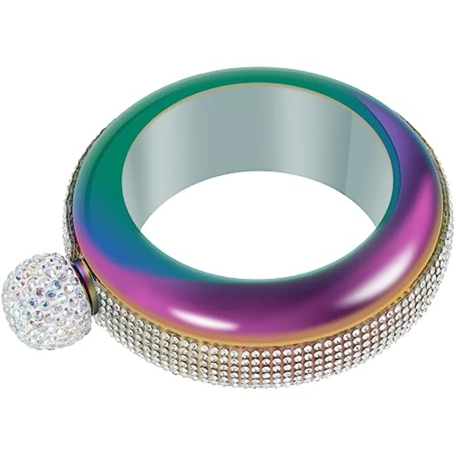 Bracelet Flask for Women 304 Stainless Steel Bangle Flask 3.5 oz Creative Decorative Bracelet Flask with Rhinestone Lid Party F
Bracelet Flask for Women 304 Stainless Steel Bangle Flask 3.5 oz Creative Decorative Bracelet Flask with Rhinestone Lid Party F