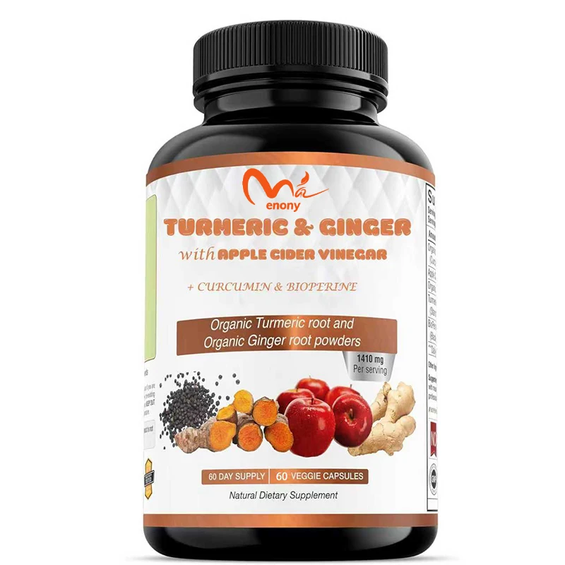 Organic 95% turmeric root powder and apple cider vinegar powder, containing 1410 milligrams of biological pepper, 60 capsules
Organic 95% turmeric root powder and apple cider vinegar powder, containing 1410 milligrams of biological pepper, 60 capsules