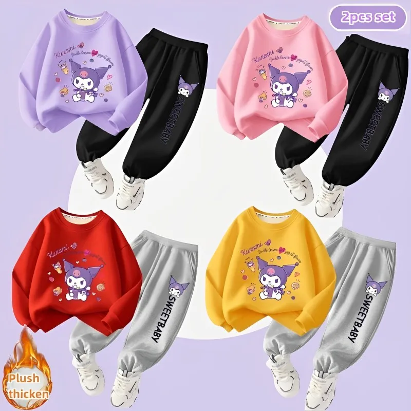 Sanrio Kuromi Kawaii плюшевая одежда 2 шт. Setmy Melody Cinnamoroll Милая Осенняя Спортивная одежда для девочек мультяшная повседневная одежда
Sanrio Kuromi Kawaii плюшевая одежда 2 шт. Setmy Melody Cinnamoroll Милая Осенняя Спортивная одежда для девочек мультяшная повседневная одежда
