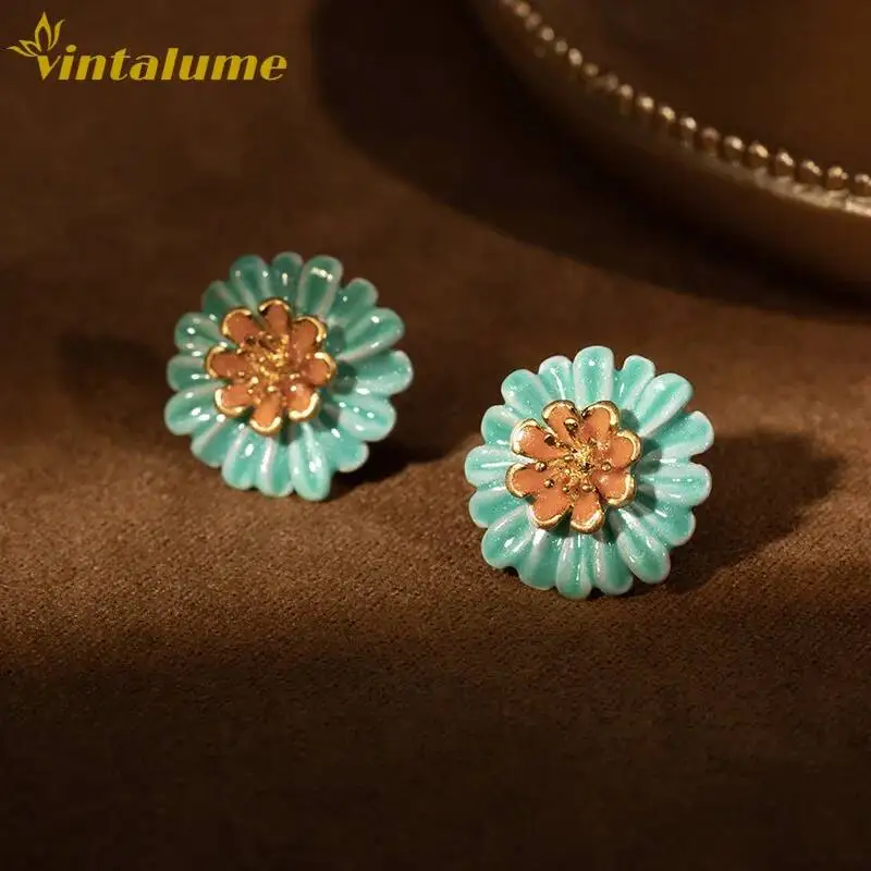 Vintalume Fashion Jewelry Resin Cute Daisy Flower Stud Earrings For Women Copper Gold Plated Dainty Stackable Earring Party Gift
Vintalume Fashion Jewelry Resin Cute Daisy Flower Stud Earrings For Women Copper Gold Plated Dainty Stackable Earring Party Gift