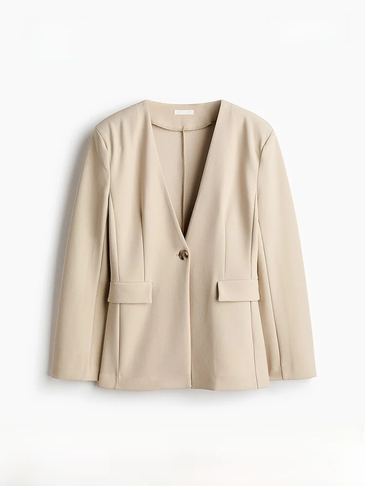 H&M Casual Style Summer New Women's Suit Sweat Cloth No Collar Leisure Polyester Fiber Spandex Elastic Fiber Casual Suit
H&M Casual Style Summer New Women's Suit Sweat Cloth No Collar Leisure Polyester Fiber Spandex Elastic Fiber Casual Suit