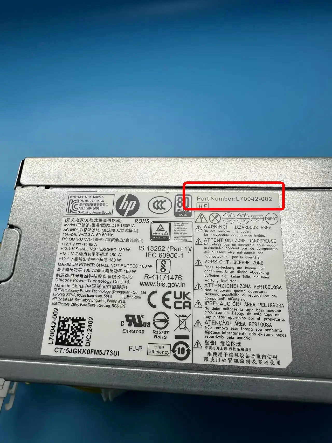 Оригинальный АКЦИЯ СОВЕРШЕННО НОВЫЙ блок питания для HP 280 PRO G3 MT 180 Вт L70042-002 L70042-004 PCK017 D19-180P1A 4 + 4-контактный протестирован в порядке
Оригинальный АКЦИЯ СОВЕРШЕННО НОВЫЙ блок питания для HP 280 PRO G3 MT 180 Вт L70042-002 L70042-004 PCK017 D19-180P1A 4 + 4-контактный протестирован в порядке