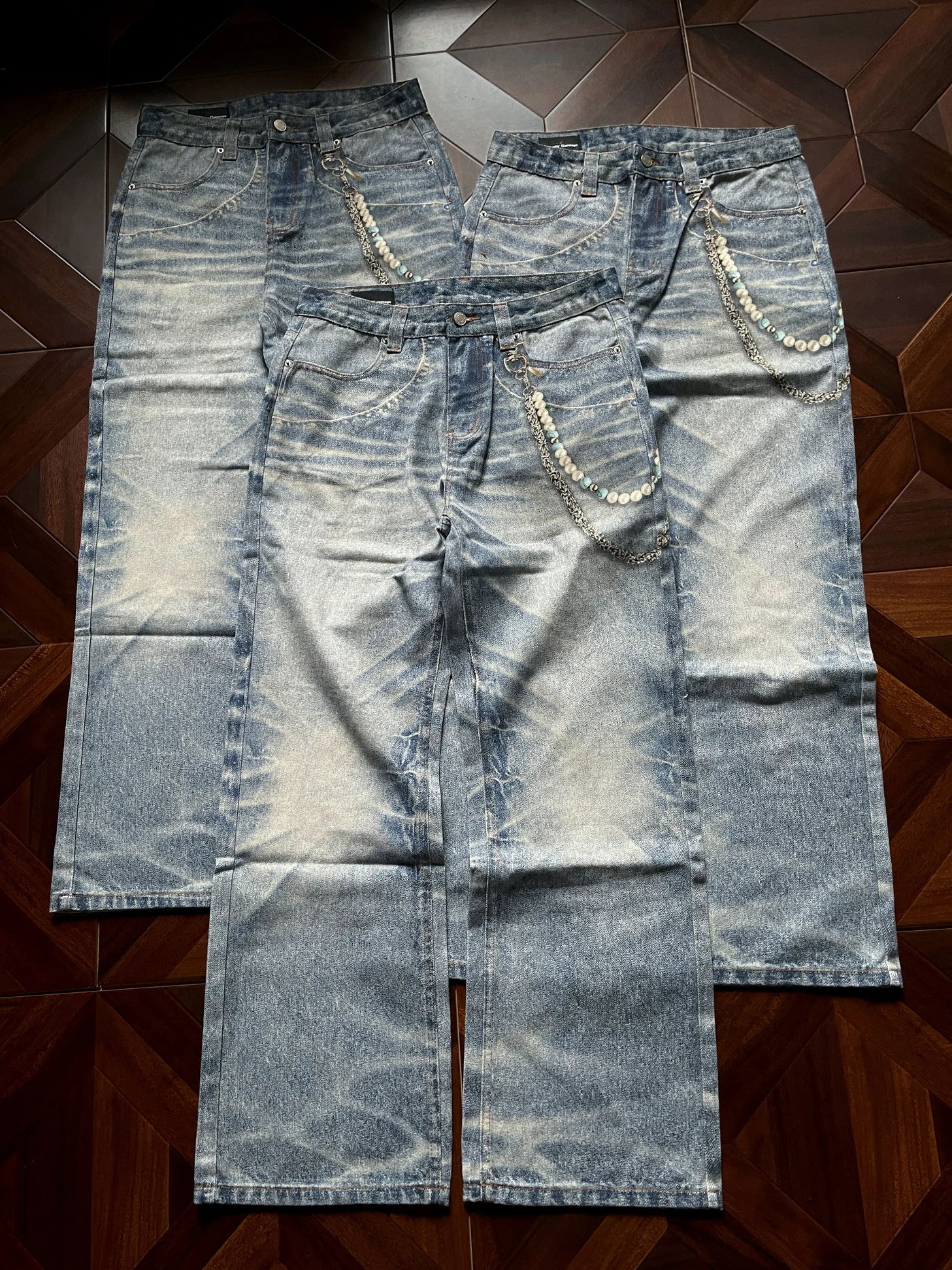 Cleanfit 3CH Chains American High Street Vibe 3D Printed Straight Leg Wide Leg Jeans Men Women Casual Wear All Seasons
Cleanfit 3CH Chains American High Street Vibe 3D Printed Straight Leg Wide Leg Jeans Men Women Casual Wear All Seasons