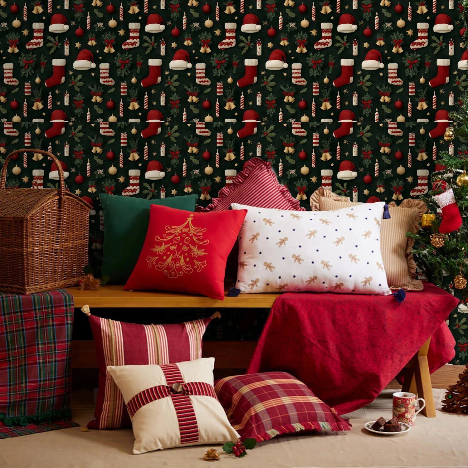Christmas style self-adhesive wallpaper wall sticker, suitable for living room and home decoration stickers (45 * 100/200/300CM)
Christmas style self-adhesive wallpaper wall sticker, suitable for living room and home decoration stickers (45 * 100/200/300CM)