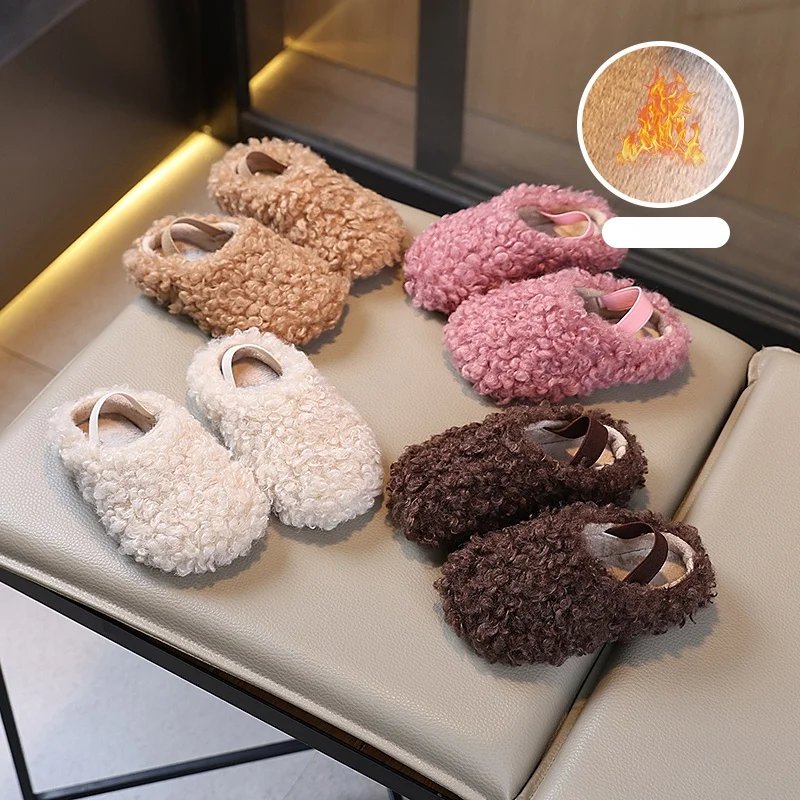 New Children's Winter Cover Toe Slippers Casual Flat Shoes Fluffy Fur Pantofle Luxury Plush Slides Shoes Kids Home Plush Slipp
New Children's Winter Cover Toe Slippers Casual Flat Shoes Fluffy Fur Pantofle Luxury Plush Slides Shoes Kids Home Plush Slipp