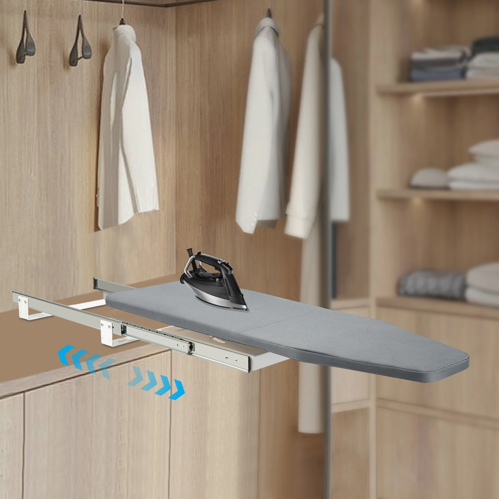 Настенная гладильная доска | Складной механизм с легким отсоединением, съемный хлопковый чехол и монтажное оборудование
Настенная гладильная доска | Складной механизм с легким отсоединением, съемный хлопковый чехол и монтажное оборудование