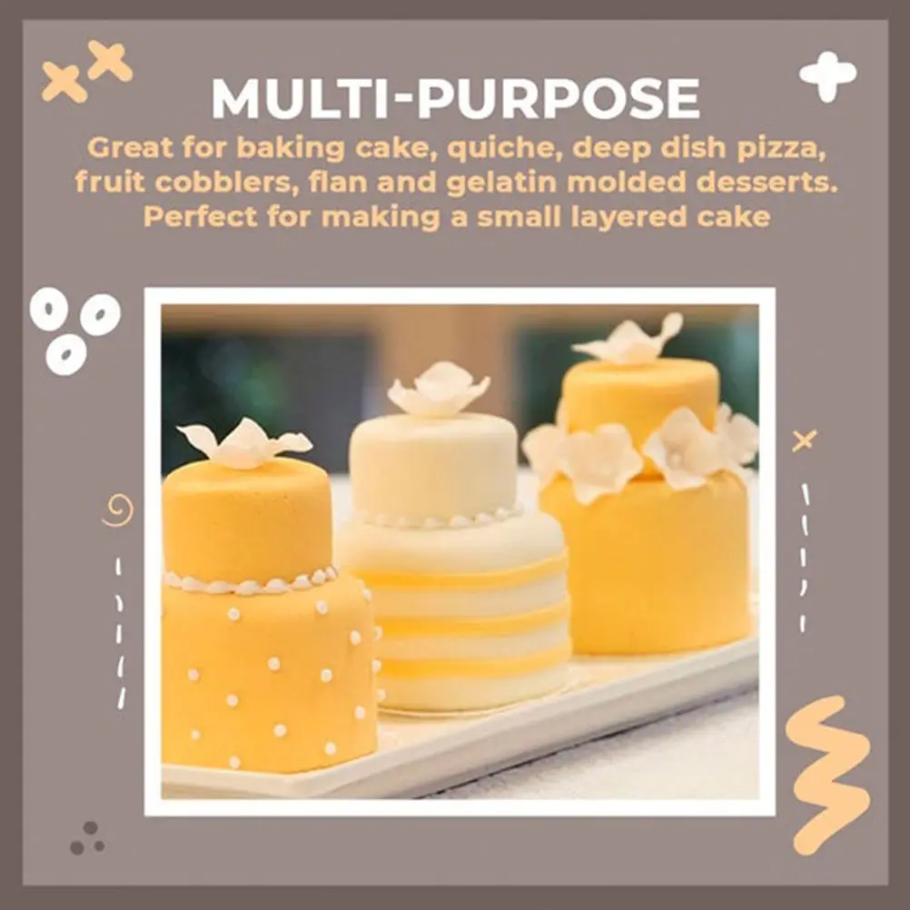 4Pcs Baking Molds Silicone Free Metal Alloy Mini Cake Pans for Homemade Chocolate DIY Desserts Household Kitchen Use 3 Tier
4Pcs Baking Molds Silicone Free Metal Alloy Mini Cake Pans for Homemade Chocolate DIY Desserts Household Kitchen Use 3 Tier