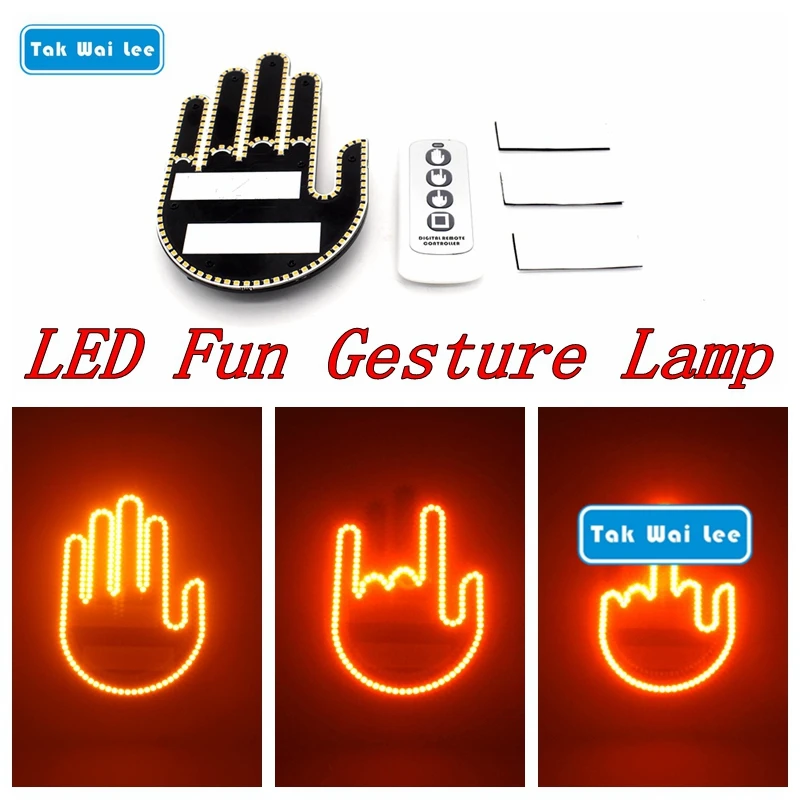 Tak Wai Lee LED Sign Interface Expression Decorative Light Car Styling Remote Control Atmosphere Fun Gesture Hand Warning Lamp
Tak Wai Lee LED Sign Interface Expression Decorative Light Car Styling Remote Control Atmosphere Fun Gesture Hand Warning Lamp