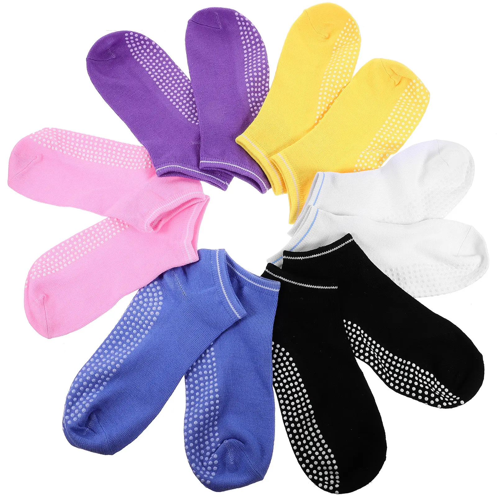 6Pairs Non Skid Yoga Socks Breathable Stretchy No Show Low Cut Sports Ankle Socks for Dance Pilates Casual
6Pairs Non Skid Yoga Socks Breathable Stretchy No Show Low Cut Sports Ankle Socks for Dance Pilates Casual