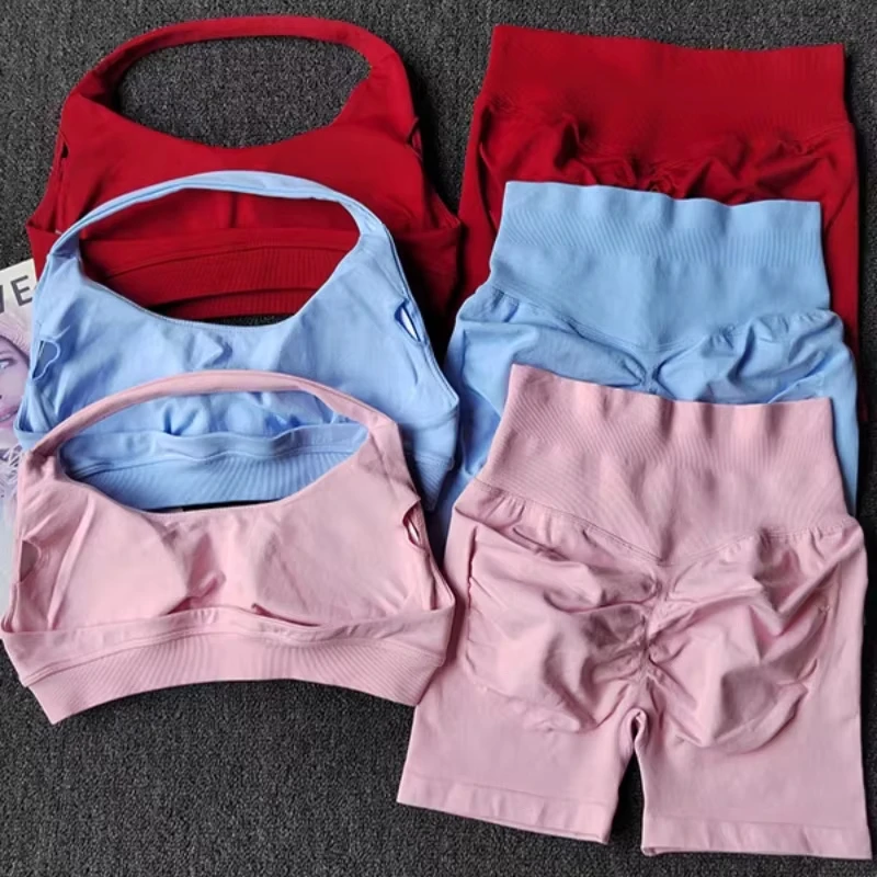 1-2pieces High Waist Belly Hip Lifting Sports Bras Shorts Suit Gathering Shock-proof Neck Halter Yoga Suit Running Fitness Set
1-2pieces High Waist Belly Hip Lifting Sports Bras Shorts Suit Gathering Shock-proof Neck Halter Yoga Suit Running Fitness Set