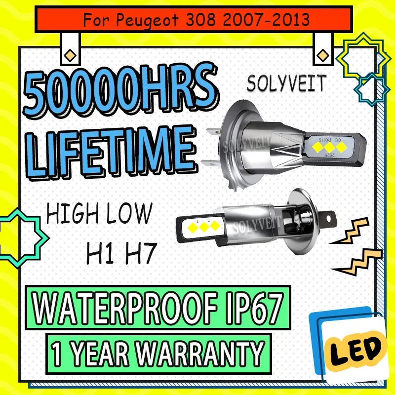 Enhanced Nighttime Visibility Bright Beam H1 H7 LED headlight high low beam For Peugeot 308 2007 2008 2009 2010 2011 2012 2013
Enhanced Nighttime Visibility Bright Beam H1 H7 LED headlight high low beam For Peugeot 308 2007 2008 2009 2010 2011 2012 2013