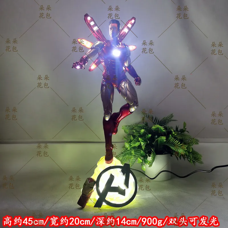 Iron Man Action Figure Led Light Up Double Head Sculpt Avengers Movie Peripheral Desktop Statue Collectible Model Gifts
Iron Man Action Figure Led Light Up Double Head Sculpt Avengers Movie Peripheral Desktop Statue Collectible Model Gifts