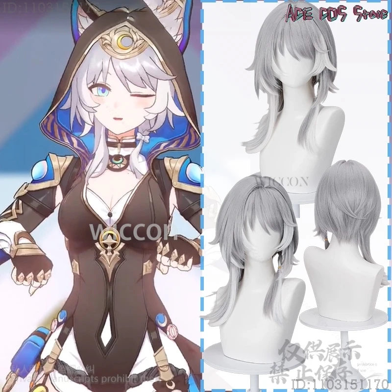 Аниме игра Honkai Star Rail Косплей Cipher Модный серый и белый синтетический парик Highlights Jirai Kei Girls Wigs Co disfraz mujer
Аниме игра Honkai Star Rail Косплей Cipher Модный серый и белый синтетический парик Highlights Jirai Kei Girls Wigs Co disfraz mujer