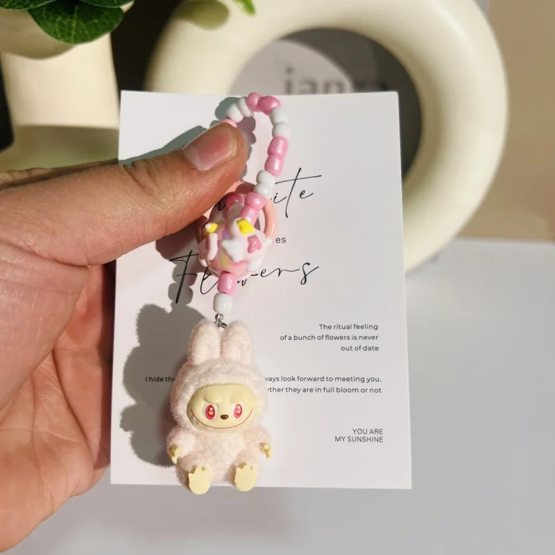 Kawaii Flocking Labubu Doll Vinyl Mobile Phone Chain Backpack Pendant Inspearl Beaded Bracelet Accessories Decoration Keychain
Kawaii Flocking Labubu Doll Vinyl Mobile Phone Chain Backpack Pendant Inspearl Beaded Bracelet Accessories Decoration Keychain