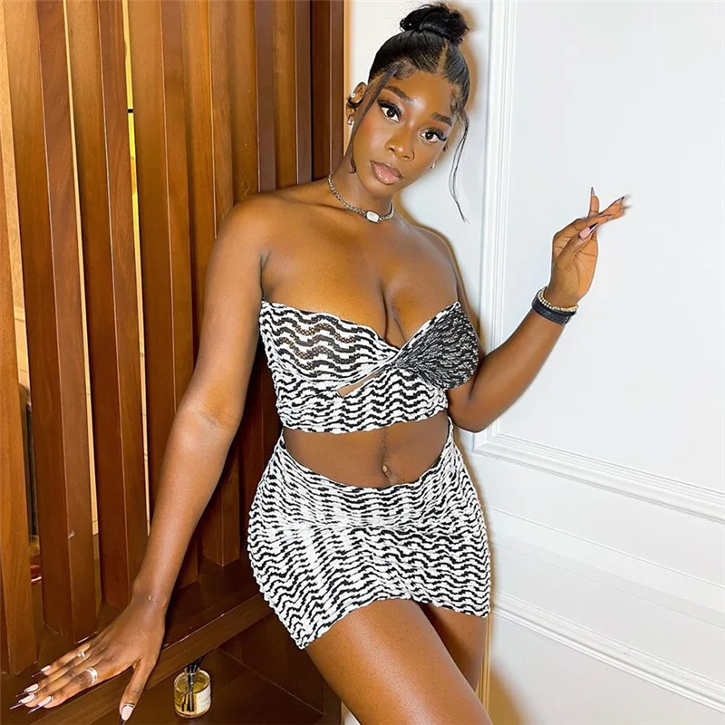 Women Tube Tops Mini Skirts Party Club Two Piece Mactching Sets Outfits 2023 Summer Clothes Night Club 2 Piece Skirt Set
Women Tube Tops Mini Skirts Party Club Two Piece Mactching Sets Outfits 2023 Summer Clothes Night Club 2 Piece Skirt Set