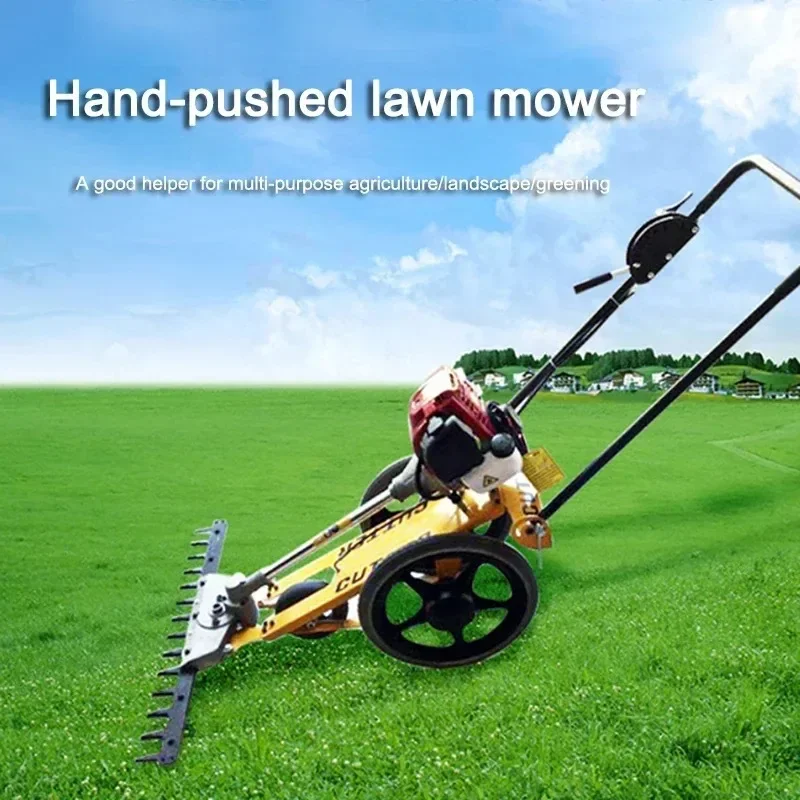 Hand-pushed lawn mower four-stroke small gasoline lawn mower opens up wasteland garden agricultural lawn mower 
Hand-pushed lawn mower four-stroke small gasoline lawn mower opens up wasteland garden agricultural lawn mower