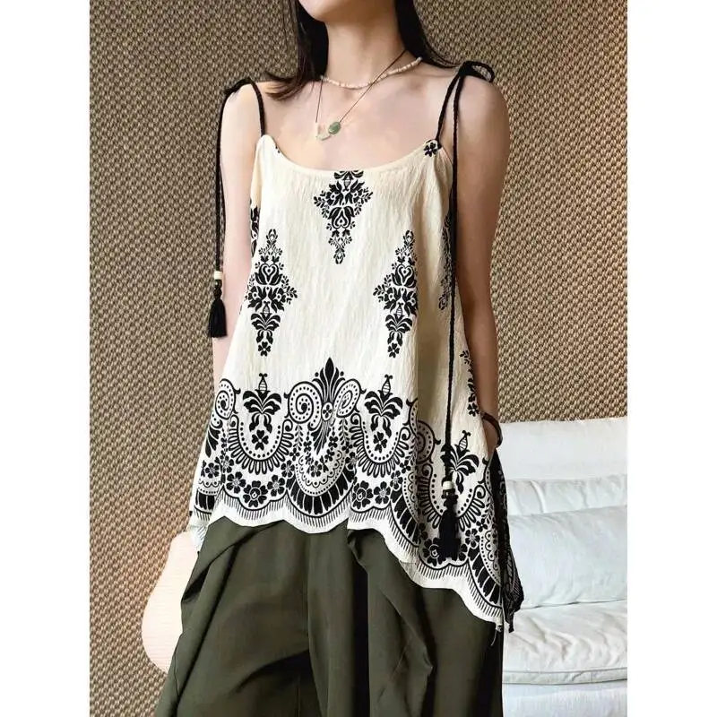 Double-sided Print Lace-up Camisole Women Bohemian Summer Loose Casual Tops
Double-sided Print Lace-up Camisole Women Bohemian Summer Loose Casual Tops