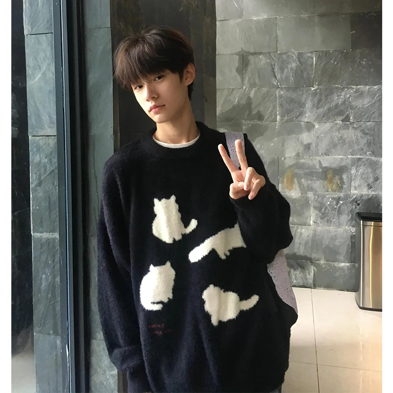 Autumn Winter Men's Knitted Sweater Soft Cozy round Neck Pattern Cashmere Retro Lazy Style High End Feel Loose Fit Casual...
Autumn Winter Men's Knitted Sweater Soft Cozy round Neck Pattern Cashmere Retro Lazy Style High End Feel Loose Fit Casual...