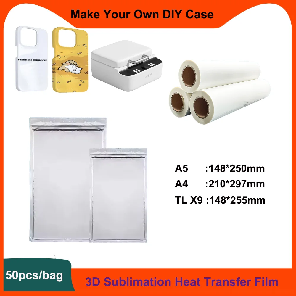 HTVRONT 50pcs 3D Sublimation Film Blank Phone Case for iPhone 17 promax 16 15 Heat Press Printing Machine Customized Back Covers
HTVRONT 50pcs 3D Sublimation Film Blank Phone Case for iPhone 17 promax 16 15 Heat Press Printing Machine Customized Back Covers