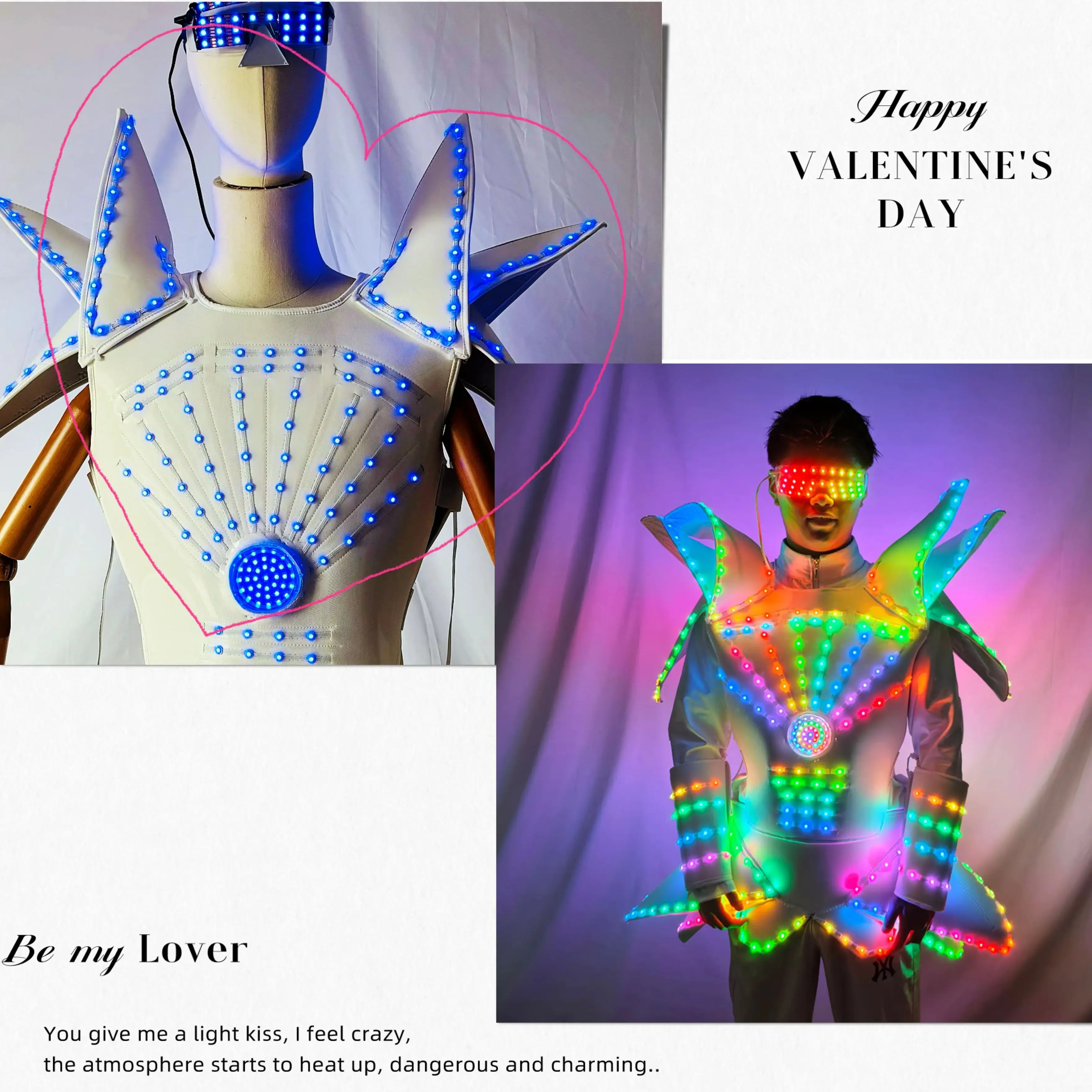 Men's Full Color LED Robot Suit for Men Dancing LED Rave Costume for 2025 Carnival Party Stage Performance And Events Show
Men's Full Color LED Robot Suit for Men Dancing LED Rave Costume for 2025 Carnival Party Stage Performance And Events Show
