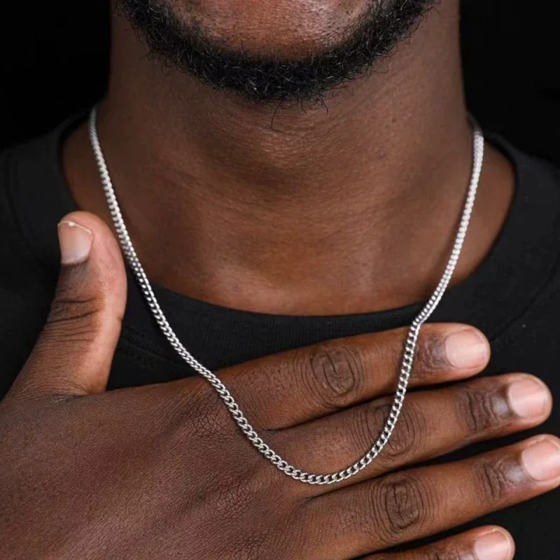 2mm Men's Cuban Chain Necklace Simple Stainless Steel Necklace Fashion Titanium Steel Jewelry Trend Accessories Party Gifts
2mm Men's Cuban Chain Necklace Simple Stainless Steel Necklace Fashion Titanium Steel Jewelry Trend Accessories Party Gifts