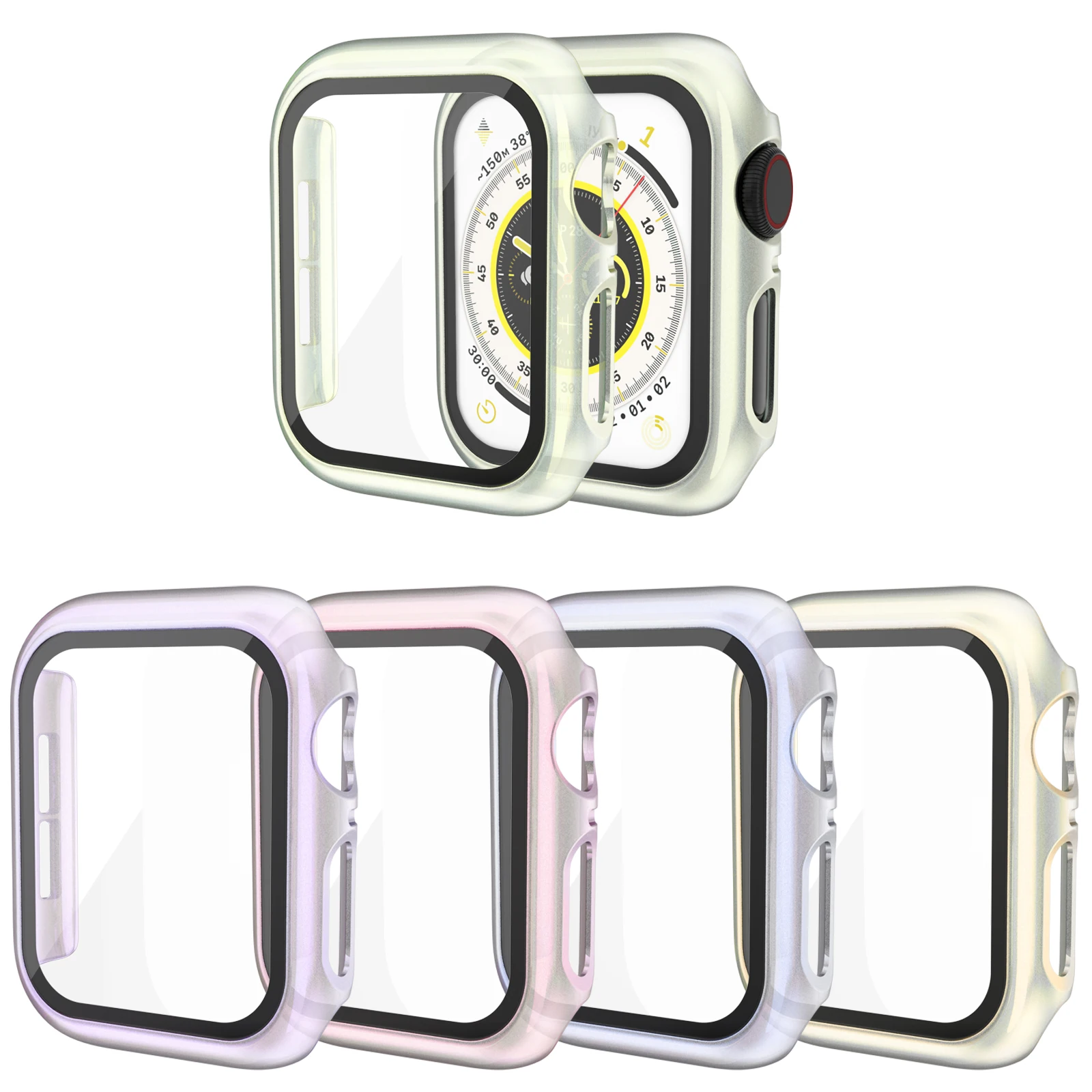 PC Colorful Watch Case For Apple Watch 45mm 44mm 42mm 41mm 40mm 38mm Tempered Glass Cover For iWatch 9 8 7 6 5 4 3 2 1 SE Shell
PC Colorful Watch Case For Apple Watch 45mm 44mm 42mm 41mm 40mm 38mm Tempered Glass Cover For iWatch 9 8 7 6 5 4 3 2 1 SE Shell