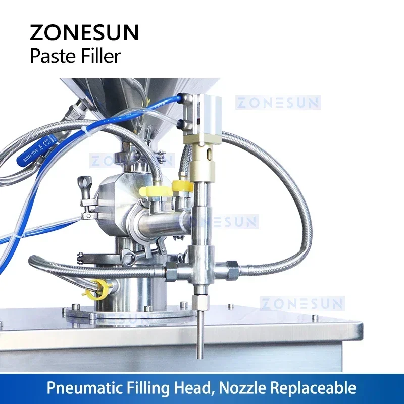 ZONESUN Piston Filler Thick Liquid Lotion Detergent Filling Machine with Mixing Heating Function Paste Filler Packing ZS-WCHJ1
ZONESUN Piston Filler Thick Liquid Lotion Detergent Filling Machine with Mixing Heating Function Paste Filler Packing ZS-WCHJ1