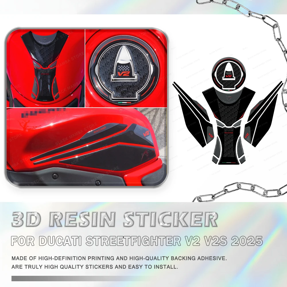 Panigale Streetfigh V2S Motorcycle Accessories 3D Epoxy Resin Tank Pad Protection Sticker for Panigale Streetfighter V2 V2s 2025
Panigale Streetfigh V2S Motorcycle Accessories 3D Epoxy Resin Tank Pad Protection Sticker for Panigale Streetfighter V2 V2s 2025