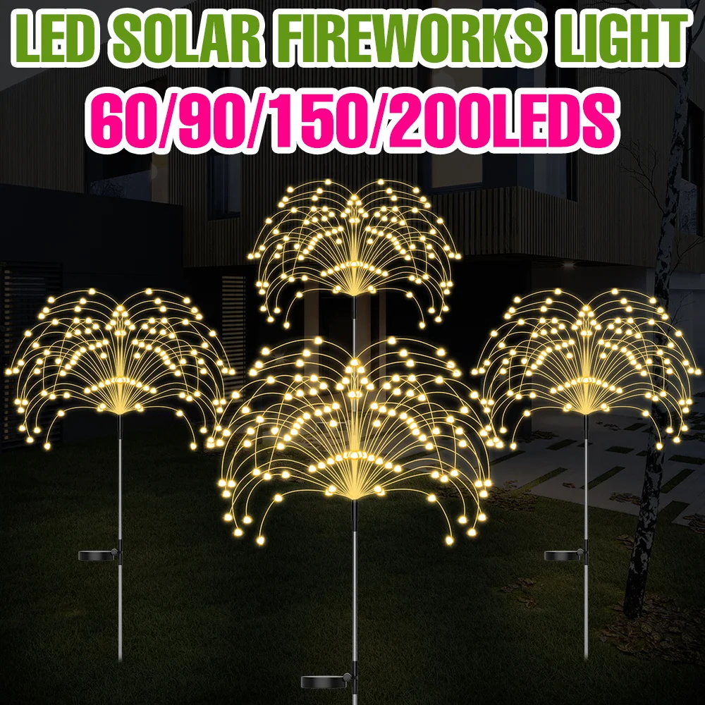 LED Outdoor Solar Power Firework Light Garden Decoration Fairy Dandelion Lawn Lamps IP65 Waterproof Decorative Lights Warm White
LED Outdoor Solar Power Firework Light Garden Decoration Fairy Dandelion Lawn Lamps IP65 Waterproof Decorative Lights Warm White
