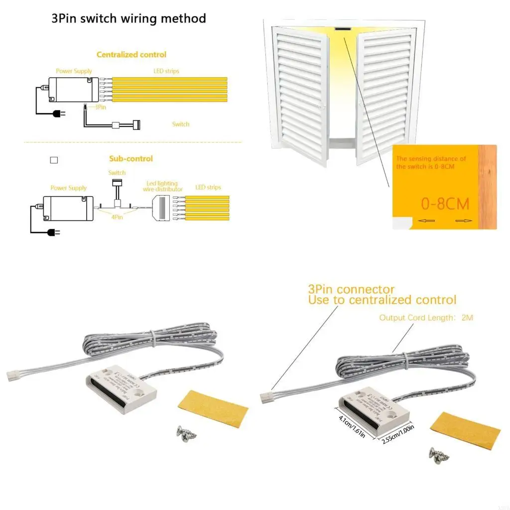 X9FA 2Pcs Auto ON/OFF Door Open Sensors Switches Wardrobe Closet Cabinet Door Open/Close Sensors Switches For Home Cabinet
X9FA 2Pcs Auto ON/OFF Door Open Sensors Switches Wardrobe Closet Cabinet Door Open/Close Sensors Switches For Home Cabinet