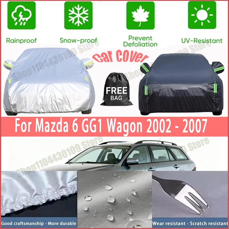 For Mazda 6 GG1 Wagon 2002-2007 Car Cover Waterproof UV Protection All Weather Dustproof Snow Rain Cover 190T Polyester
For Mazda 6 GG1 Wagon 2002-2007 Car Cover Waterproof UV Protection All Weather Dustproof Snow Rain Cover 190T Polyester