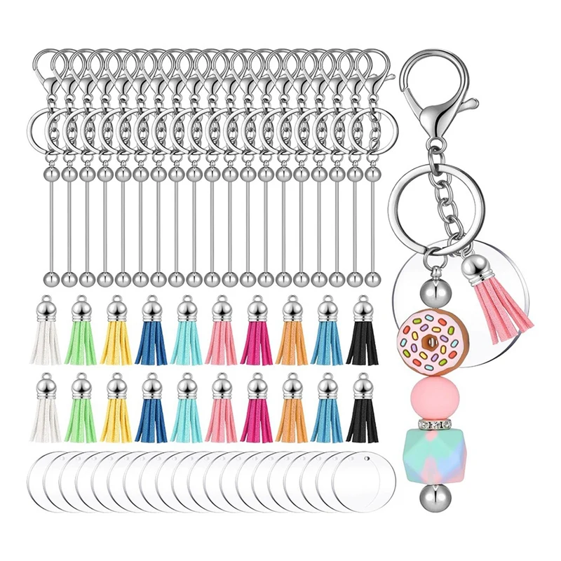 60 Pcs Acrylic Beadable Keychain DIY Project Pendant Jewelry Crafts Accessories For Keychain
60 Pcs Acrylic Beadable Keychain DIY Project Pendant Jewelry Crafts Accessories For Keychain