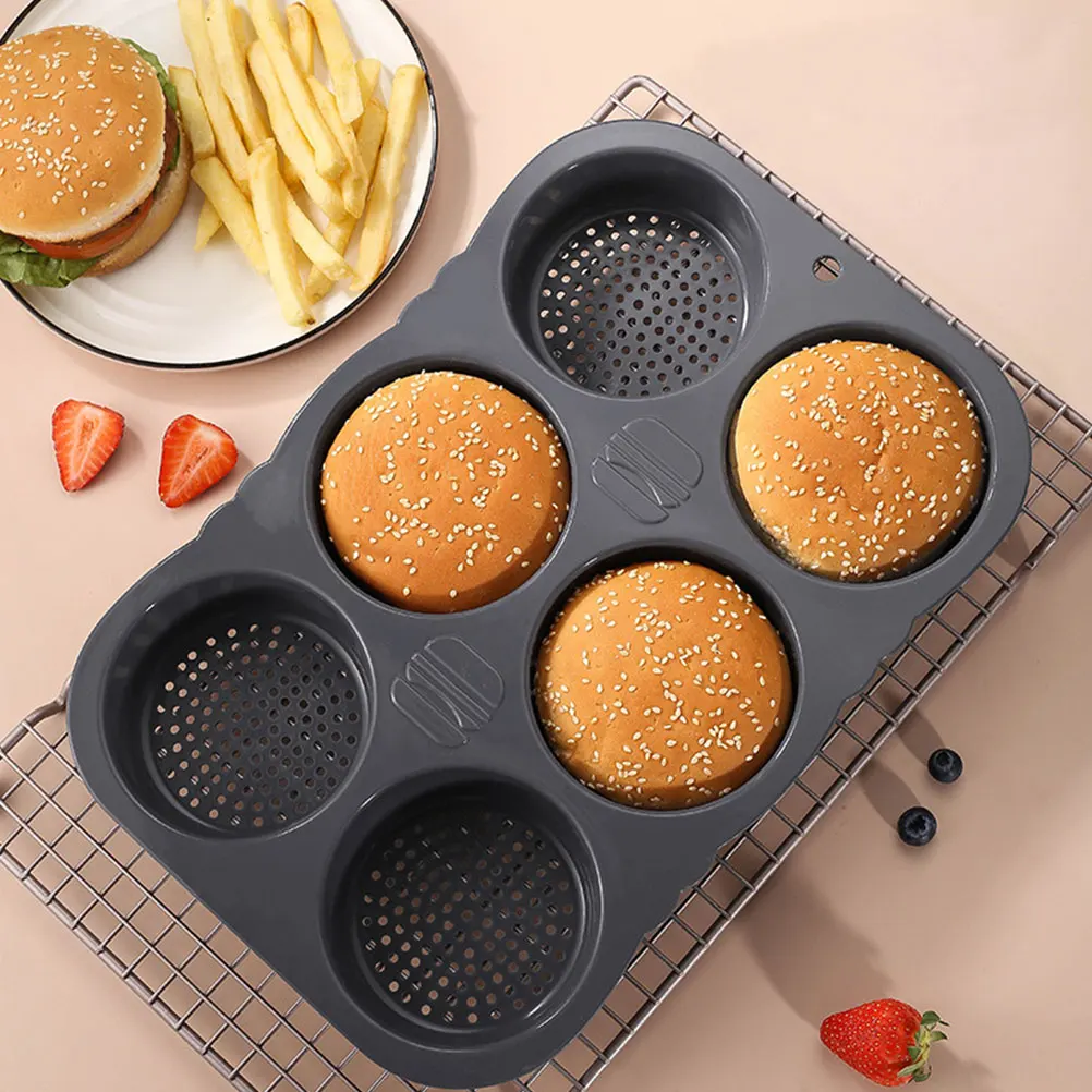 Silicone Bread 6 Cavities Non Stick Hamburger Bun Pan Pan For Bread Loaf Cake Baking Tools Accessories
Silicone Bread 6 Cavities Non Stick Hamburger Bun Pan Pan For Bread Loaf Cake Baking Tools Accessories