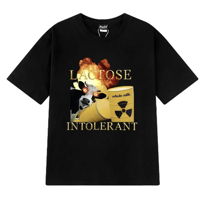 2025 New in Lactose Intolerant Funny Meme Graphic T Shirts Men Women harajuku Y2k short sleeve T-shirt Unisex 100% Cotton Tops
2025 New in Lactose Intolerant Funny Meme Graphic T Shirts Men Women harajuku Y2k short sleeve T-shirt Unisex 100% Cotton Tops