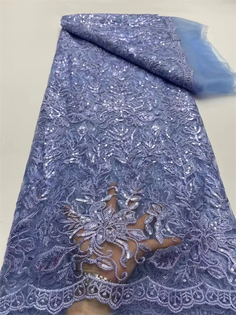 5Yards Blue African Net Lace Fabric With Sequins Nigerian French Embroidery Tulle Mesh Material Tissu Africain Dentelle PN24
5Yards Blue African Net Lace Fabric With Sequins Nigerian French Embroidery Tulle Mesh Material Tissu Africain Dentelle PN24