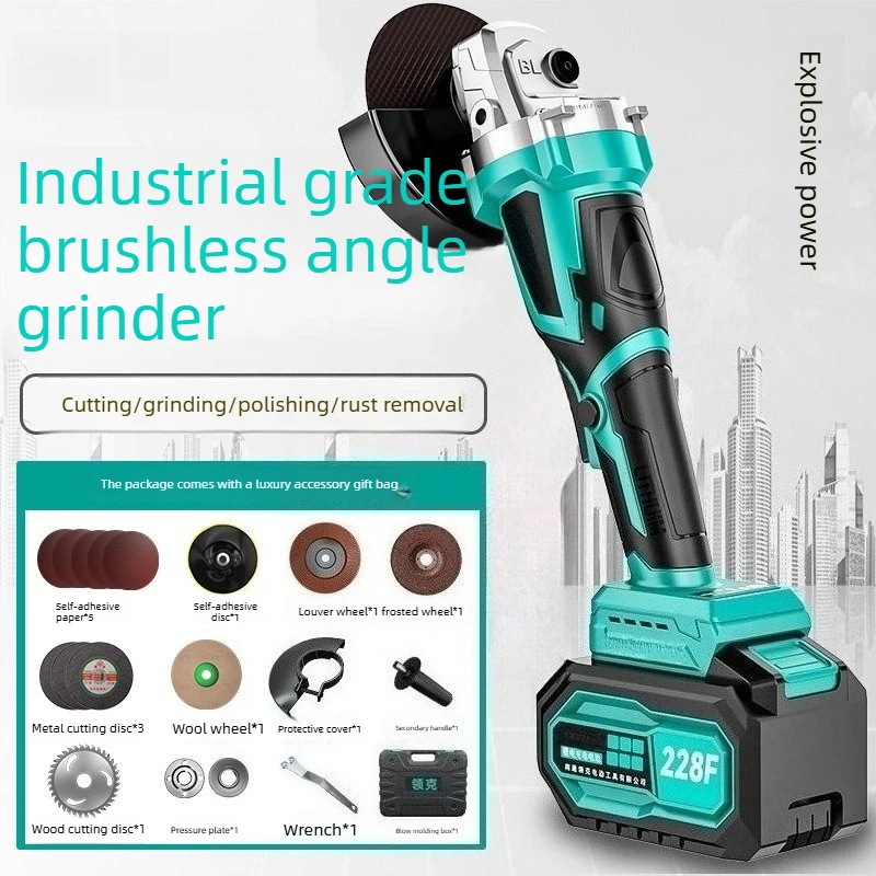 Angle Grinder Brushless High Power Charging Multifunctional Wireless Hand Grinding Polishing Cutting Grinder
Angle Grinder Brushless High Power Charging Multifunctional Wireless Hand Grinding Polishing Cutting Grinder