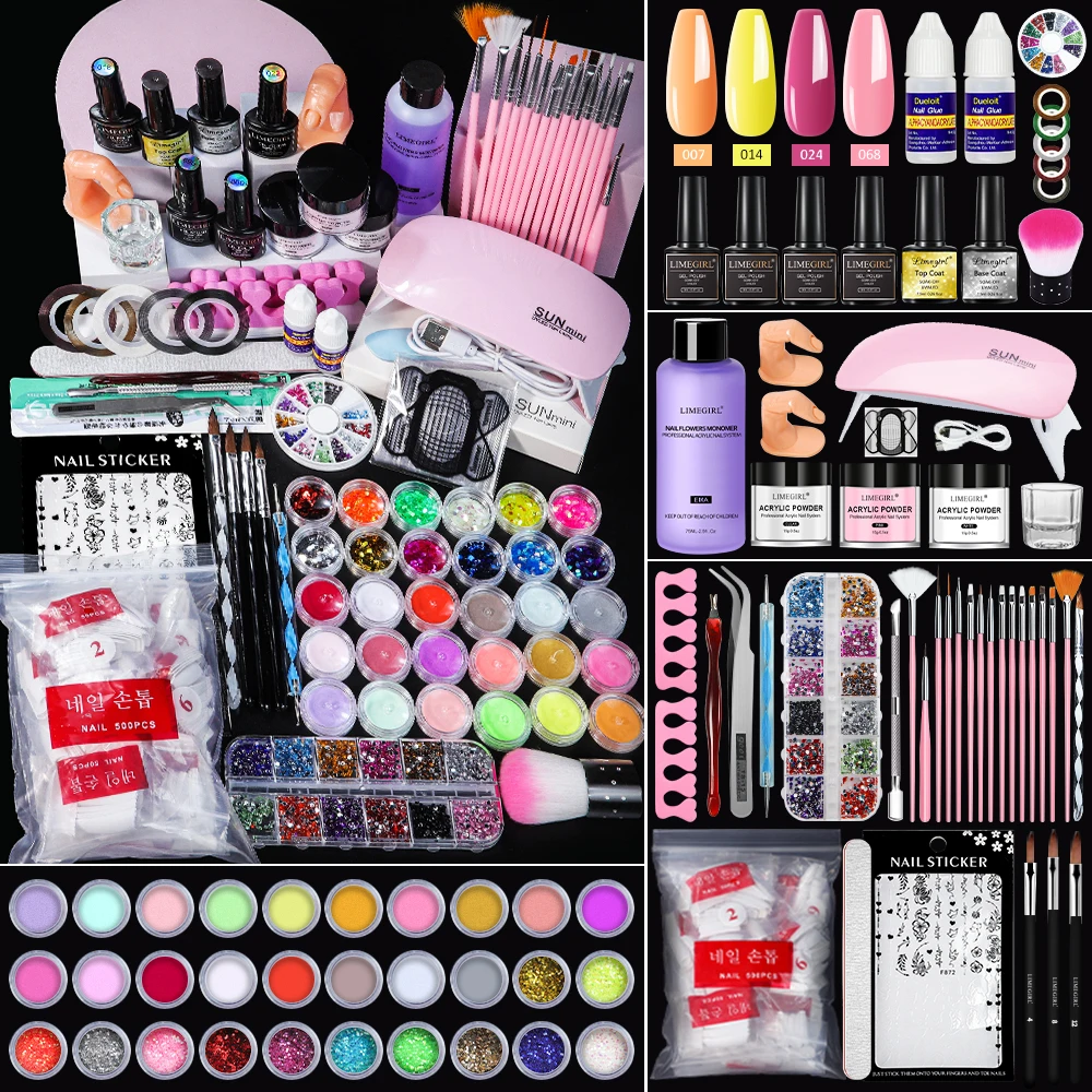 LIMEGIRL Nails Acrylic Powder Manicure Tools Set Trendy Multi Color Acrylic Powder Kit for Nail Extension Nails Art Decoration
LIMEGIRL Nails Acrylic Powder Manicure Tools Set Trendy Multi Color Acrylic Powder Kit for Nail Extension Nails Art Decoration