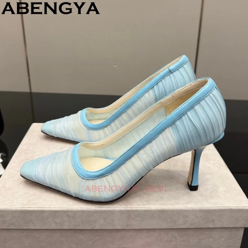 Sexy Air Mesh High Heels Party Shoes For Women Pumps Summer Point Toe Stiletto Gladiator Sandals Women Modern Shoes Women
Sexy Air Mesh High Heels Party Shoes For Women Pumps Summer Point Toe Stiletto Gladiator Sandals Women Modern Shoes Women