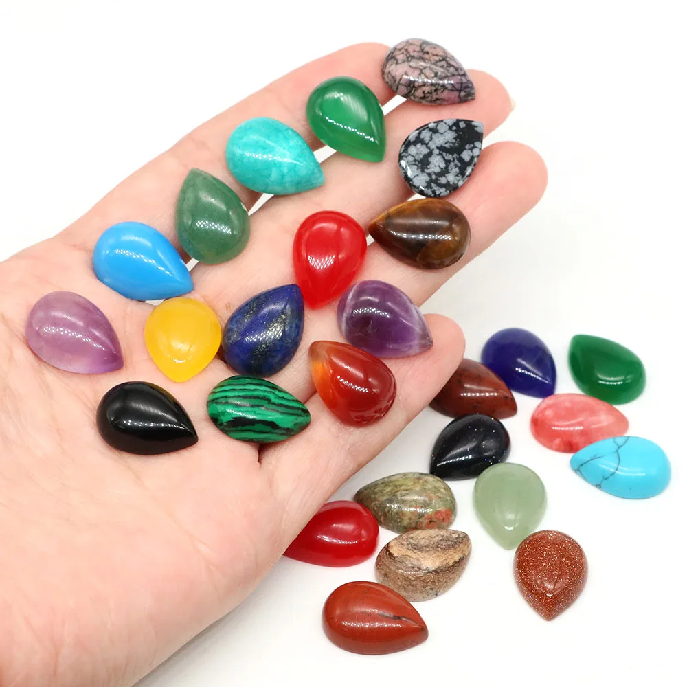 13x18mm Natural Water Drop Stone Cabochon Beads Flatback Teardrop Cab Cameo Bead for DIY Ring Earring Necklace Jewelry Making
13x18mm Natural Water Drop Stone Cabochon Beads Flatback Teardrop Cab Cameo Bead for DIY Ring Earring Necklace Jewelry Making
