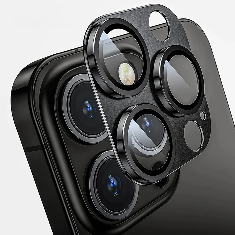 Metal Camera Lens Protector Rear Lens Screen Glass Protectors Anti-scratch For iPhone 16 Plus 15 Pro Max 14 Lens Protector Film