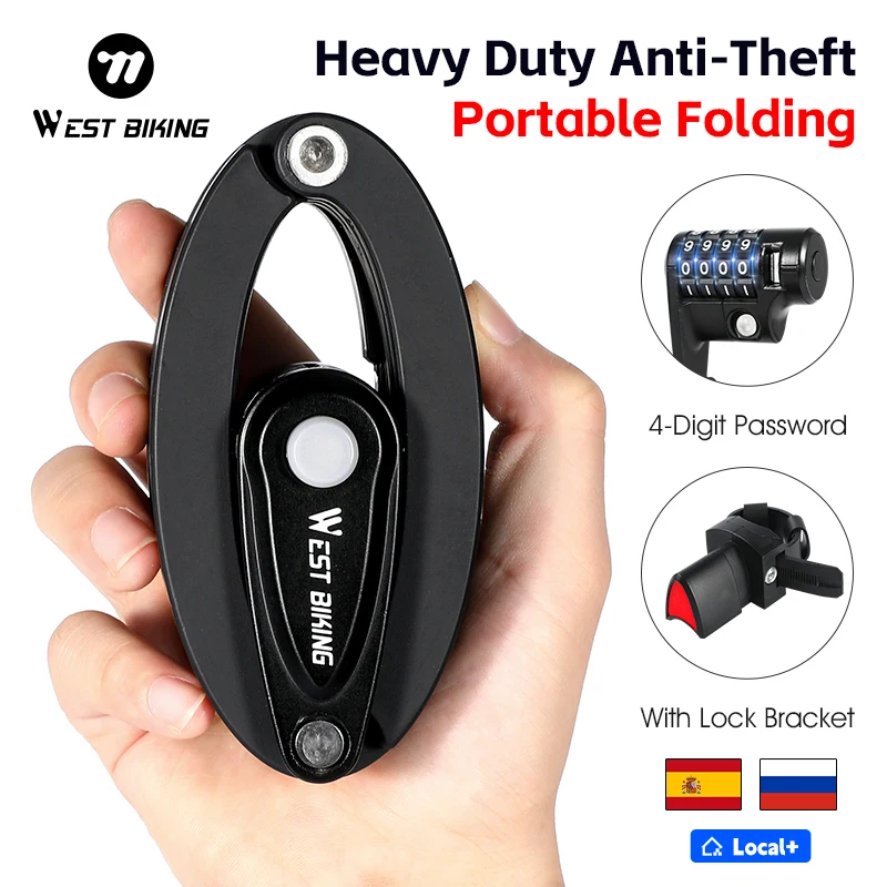 WEST BIKING Bicycle Folding Lock Basic Key/Upgrade Password Heavy Duty Anti-Theft UFO Shape Lock Motorcycle E-Bike Accessories
WEST BIKING Bicycle Folding Lock Basic Key/Upgrade Password Heavy Duty Anti-Theft UFO Shape Lock Motorcycle E-Bike Accessories
