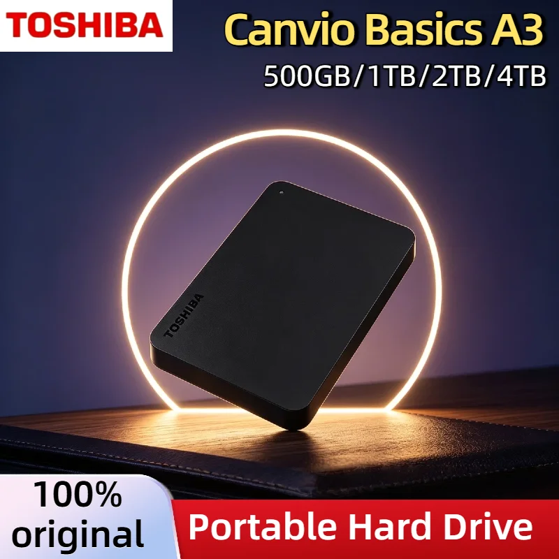 Toshiba Canvio Basics A3 500GB 1TB 2TB Ultra Fast External Hard Drive Portable USB 3.0 Matte Black Backup Storage Pro Max
Toshiba Canvio Basics A3 500GB 1TB 2TB Ultra Fast External Hard Drive Portable USB 3.0 Matte Black Backup Storage Pro Max