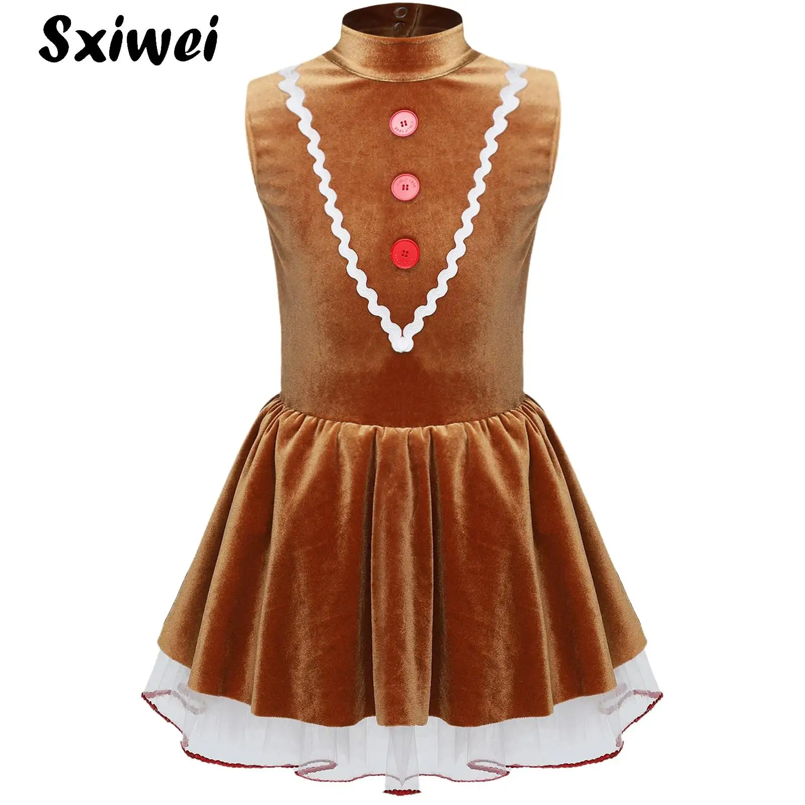 Girls Gingerbread Man New Year Xmas Santa Claus Dress Christmas Dance Costume Velvet Tutu Ballet Dance Dress Leotard Dancewear
Girls Gingerbread Man New Year Xmas Santa Claus Dress Christmas Dance Costume Velvet Tutu Ballet Dance Dress Leotard Dancewear