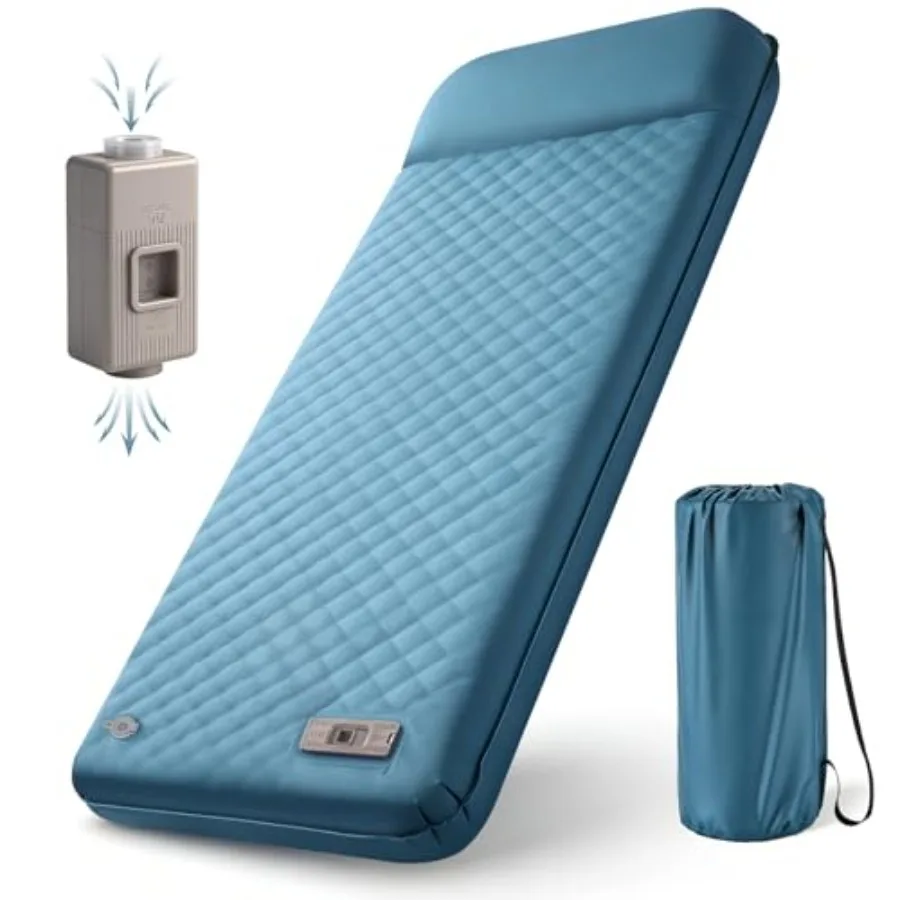 Camping self-inflating sleeping pad with electric pump, ultra-thick 3.15 memory foam and built-in pillow, 4-season portable mat
Camping self-inflating sleeping pad with electric pump, ultra-thick 3.15 memory foam and built-in pillow, 4-season portable mat