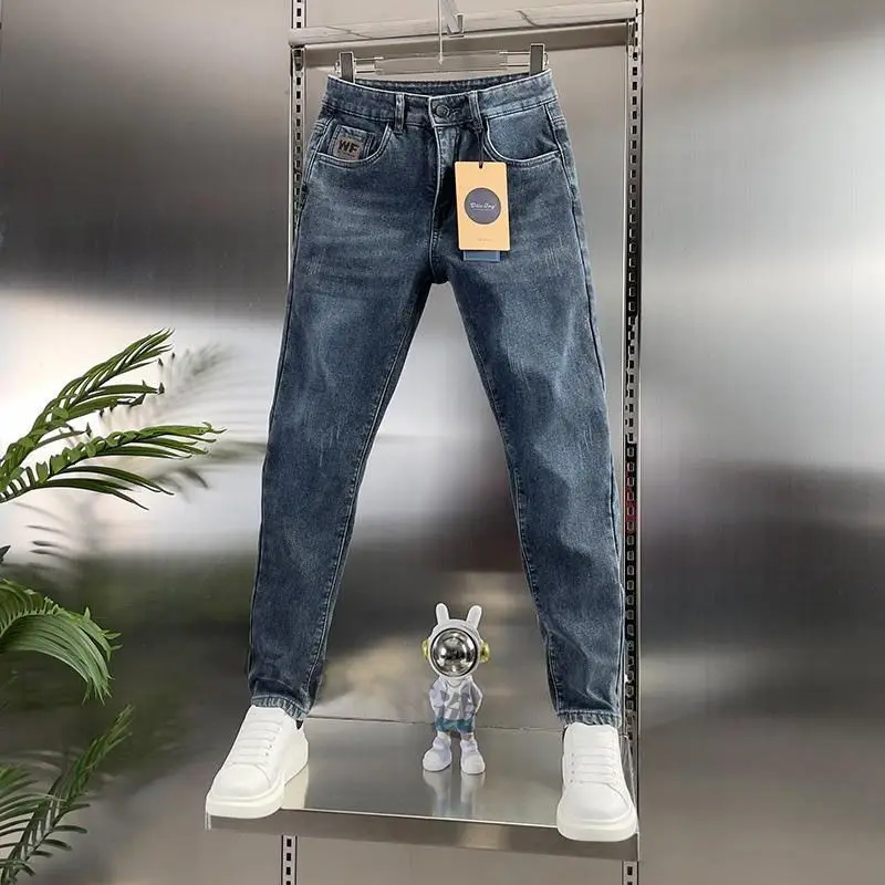 High-end Spring Summer Jeans Men's Brand 2025 Korean Fashion Slim-fit Elastic Straight Small Feet Pants Men Designer Clothing
High-end Spring Summer Jeans Men's Brand 2025 Korean Fashion Slim-fit Elastic Straight Small Feet Pants Men Designer Clothing